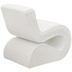 Coaster Home Furnishings Ronea Boucle Upholstered Armless Curved Accent Chair Cream
