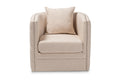 Baxton Studio Micah Modern and Contemporary Beige Fabric Upholstered Tufted Swivel Chair