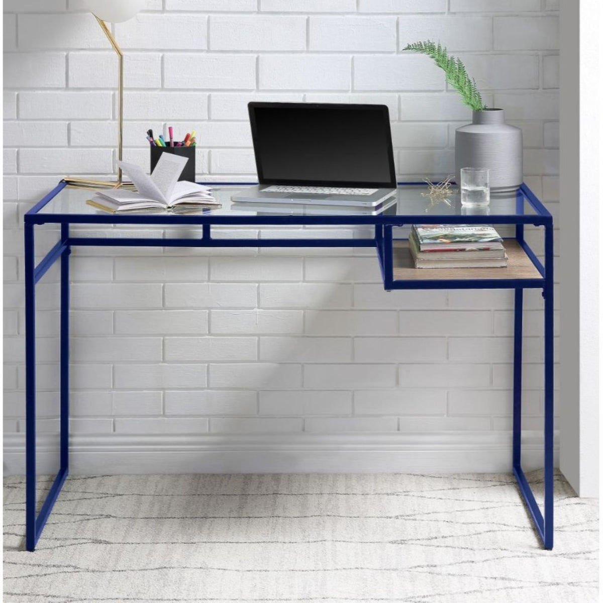 Ergode Desk Blue & Glass