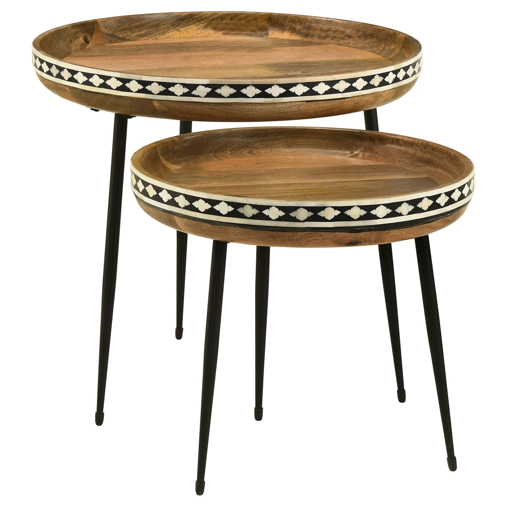 2 Pc Nesting Table Living Room Farmhouse/Rustic