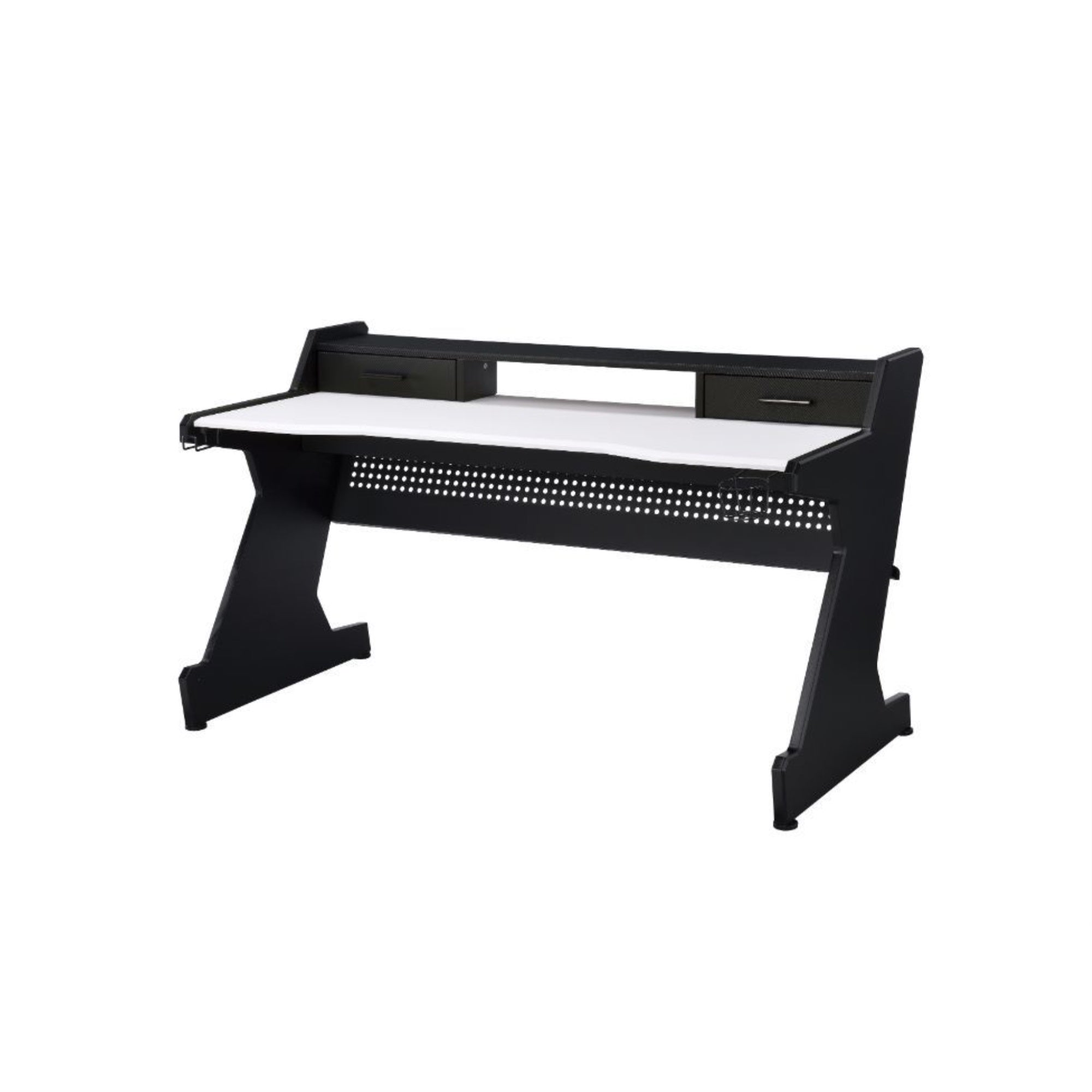 Gaming Table, Black & White Finish