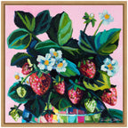 Sylvie Disco Berries Framed Canvas by Rachel Christopoulos