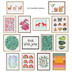 Blake Coral Black Framed Printed Glass by Cat Coquillette