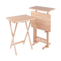 Riley 3-Pc Set Snack Table, Natural Finish