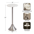 Sanzo Scalloped Marble and Metal Table