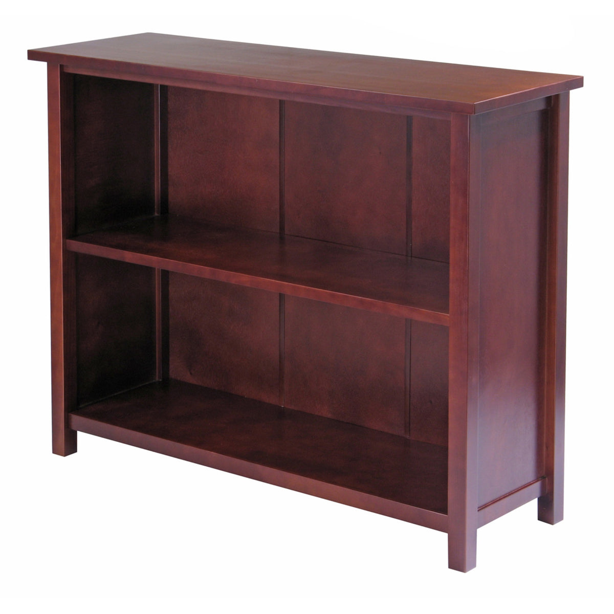 Milan Wide 2Section Storage Shelf, Walnut