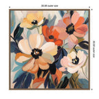Sylvie Garden Bloom Abstract Bouquet III Framed Canvas by The Creative Bunch Studio