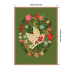 Sylvie Beaded Dove Christmas Framed Canvas by Mia Charro
