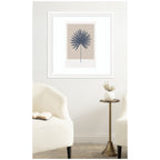 Muted Tan and Blue Colorblock Botanical Palm by The Creative Bunch Studio Framed Wall Art Print