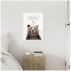 Sylvie Bear Just Roll with It Bathroom Framed Canvas by Amy Peterson