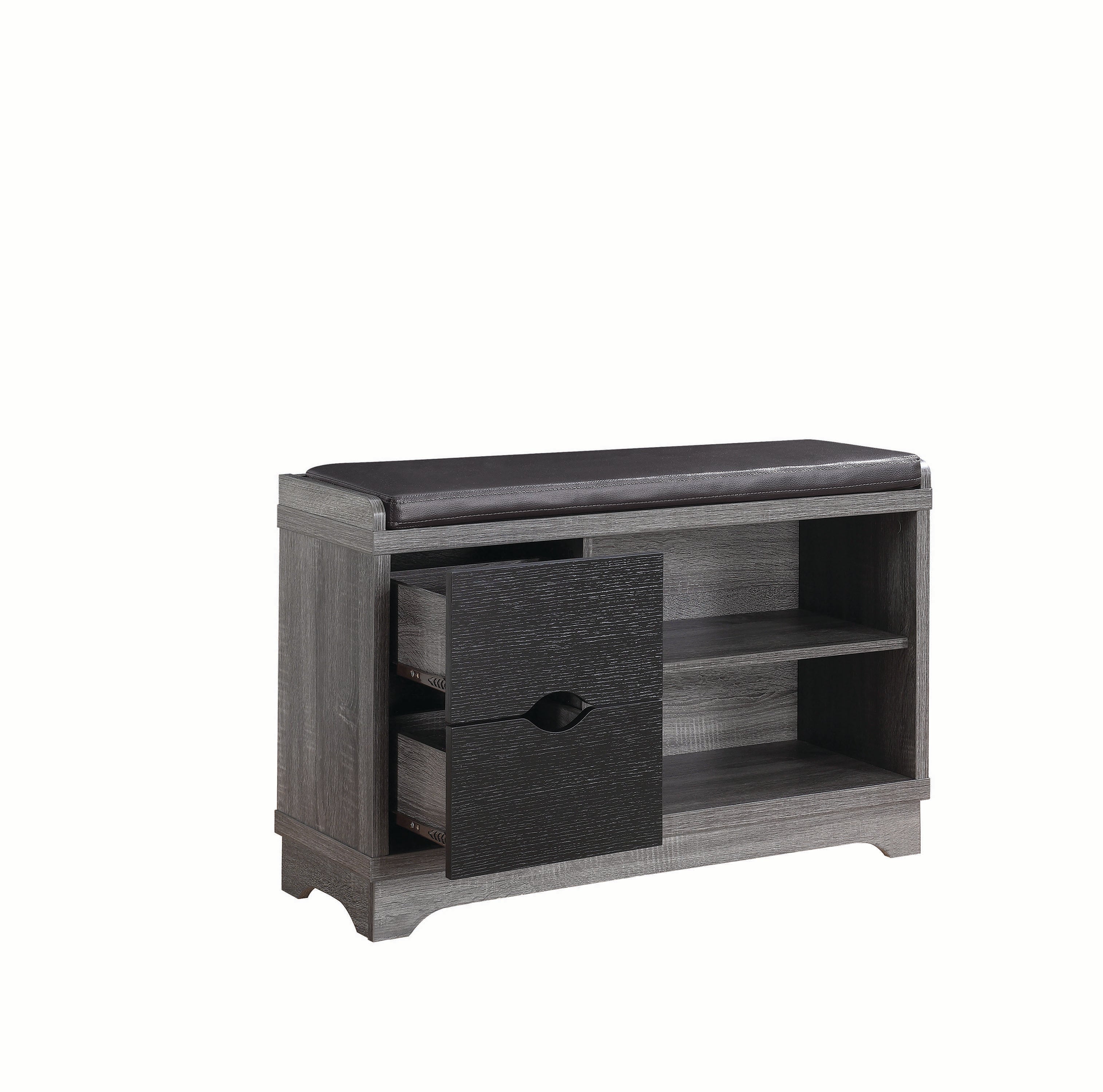 Coaster Home Furnishings 950921 2-drawer Shoe Cabinet Distressed Grey and Black