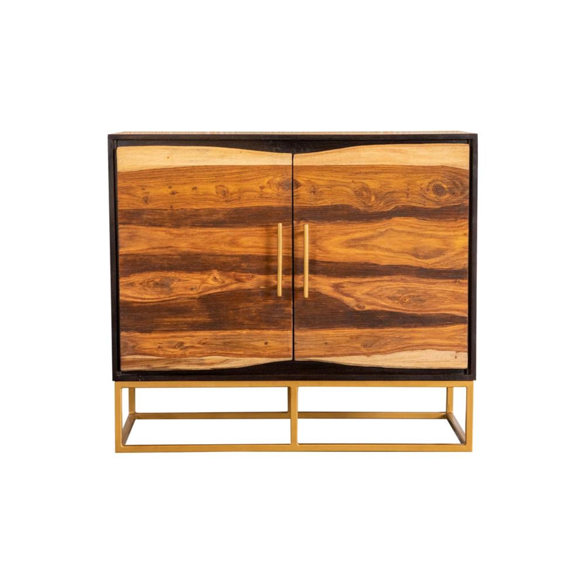 Coaster Home Furnishings 2-Door Accent Cabinet Black Walnut and Gold