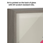 Blake Mid Century Modern Llama in the Tub Framed Printed Glass by Rachel Lee of My Dream Wall