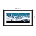 Framed Art Minimalist Ocean Waves on the Black Beach in Iceland Panel by Michael Schauer