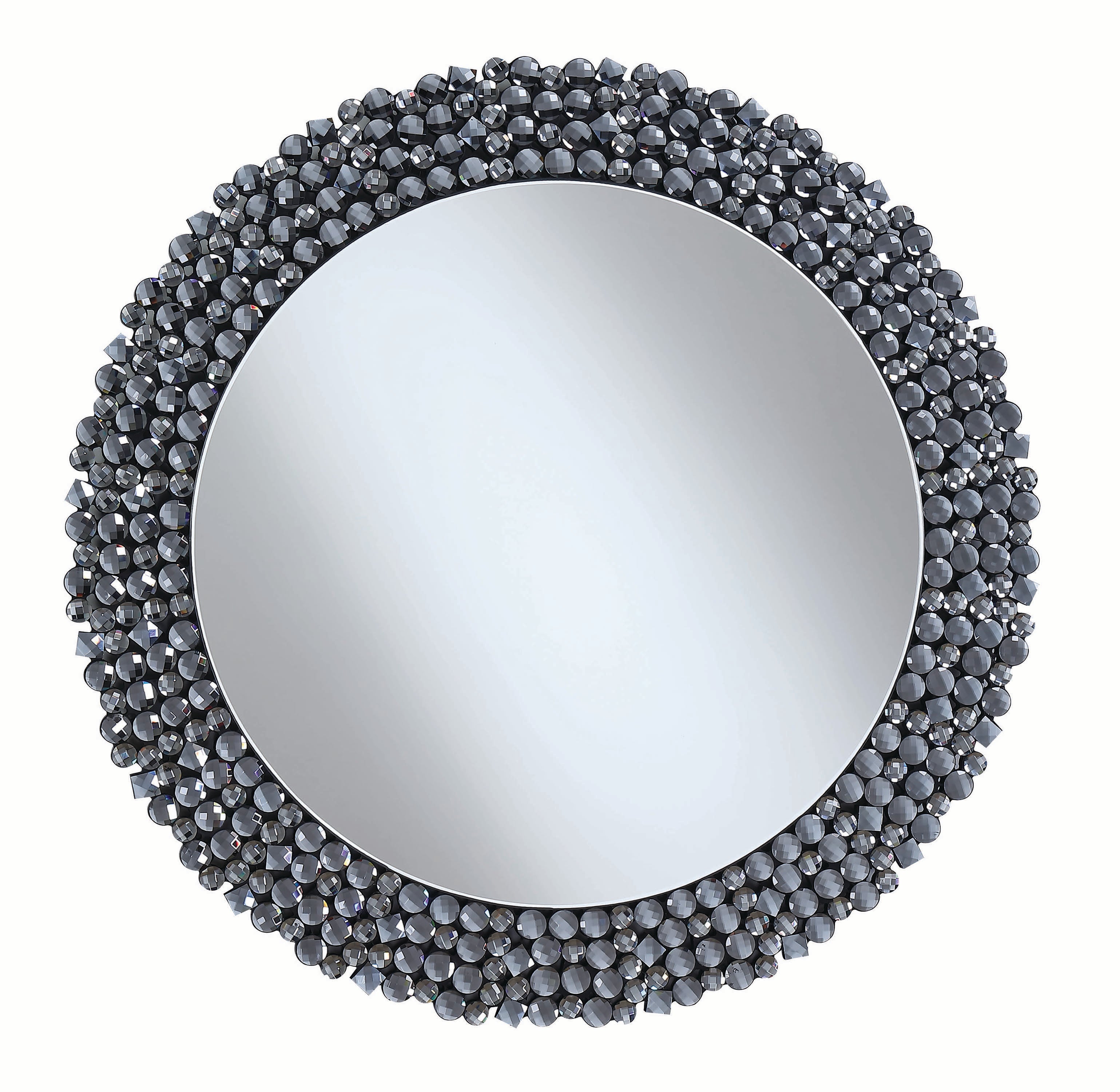 Coaster Home Furnishings Coaster Contemporary Silver Round Wall Mirror, 31.5&quot; D X 0.75&quot; W X 31.5&quot; H