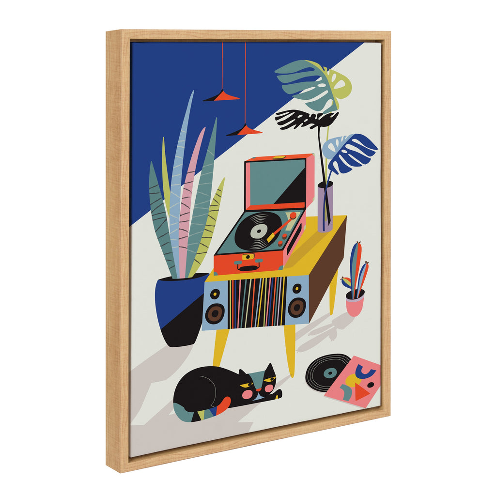 Sylvie Chill Out Saturday Framed Canvas by Rachel Lee of My Dream Wall