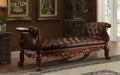 Dresden  Bench PU & Cherry Oak