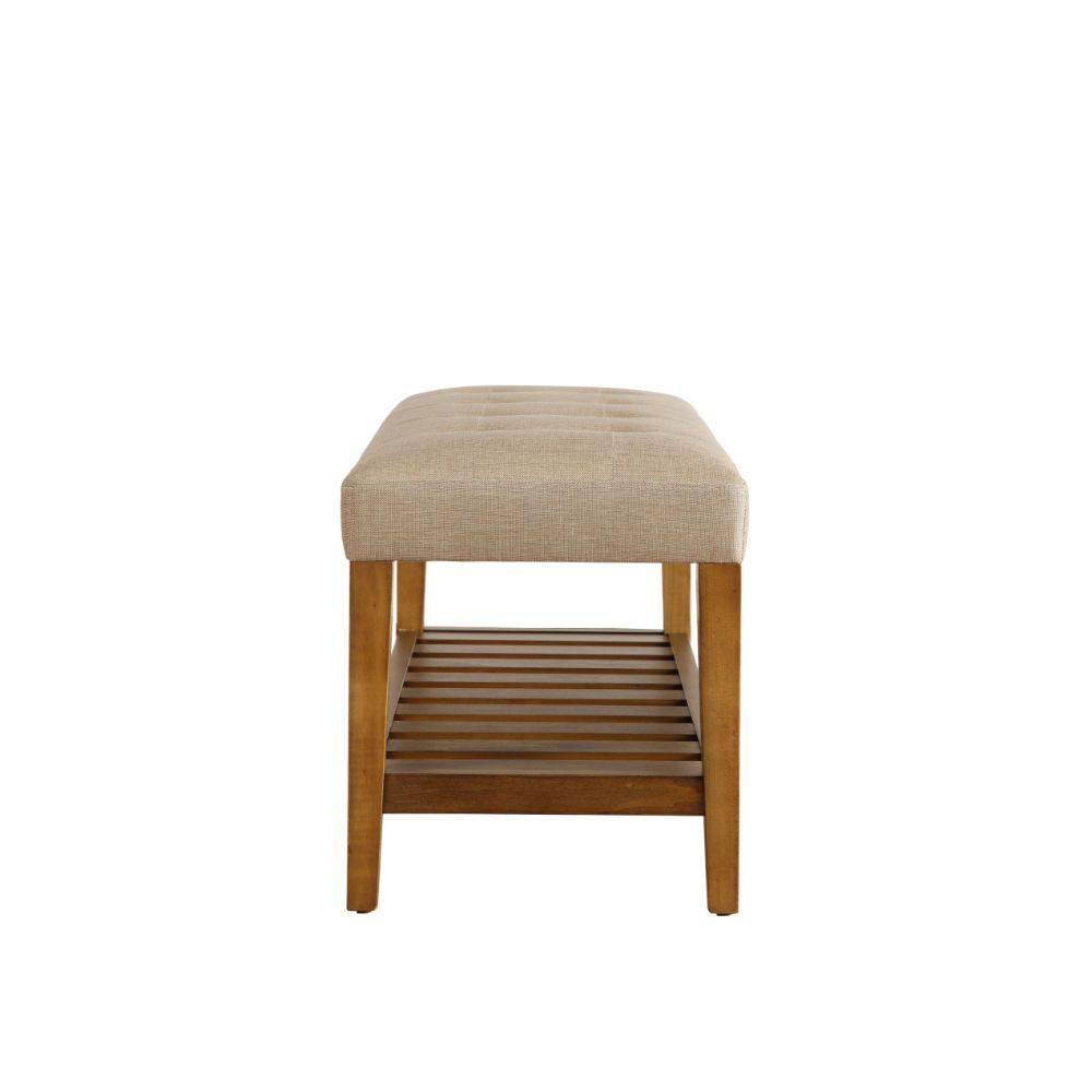 Acme Charla Bench in Beige and Oak
