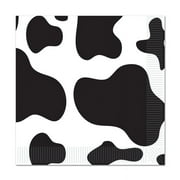 Beistle 6 1/2 X 6 1/2 Cow Print Luncheon Napkins; White/Black 48/Pack 58130