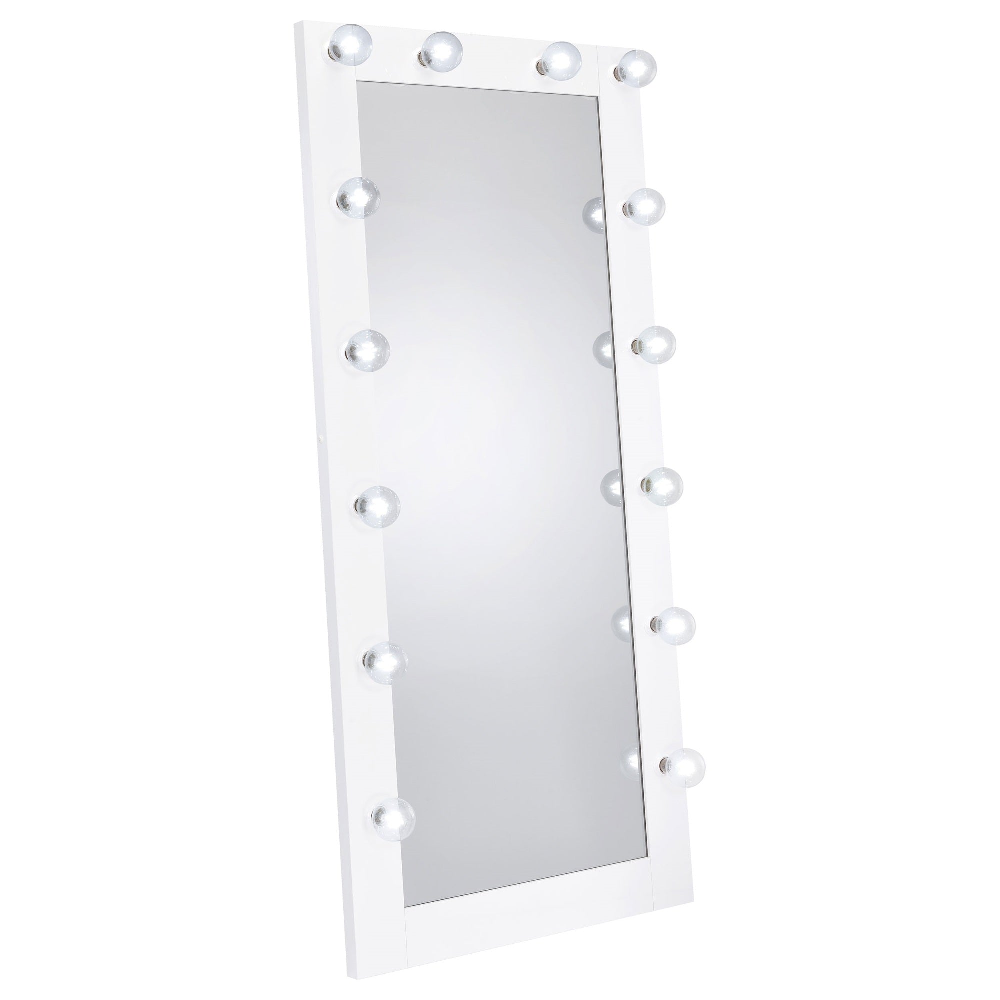 Coaster Zayan Floor Mirror, White High Gloss