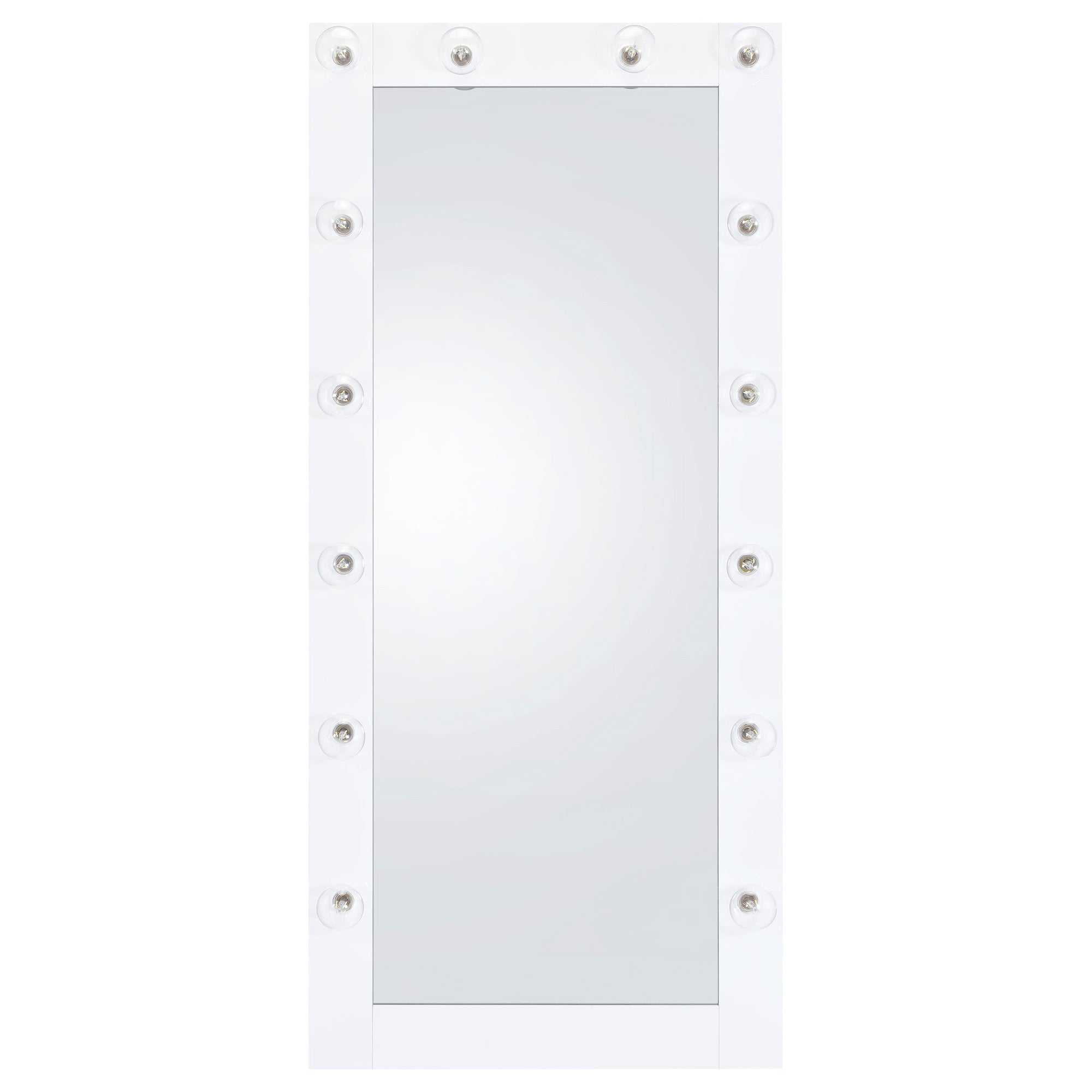 Coaster Zayan Floor Mirror, White High Gloss