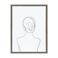 Sylvie Minimalist Woman Framed Canvas by Teju Reval of SnazzyHues