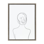 Sylvie Minimalist Woman Framed Canvas by Teju Reval of SnazzyHues