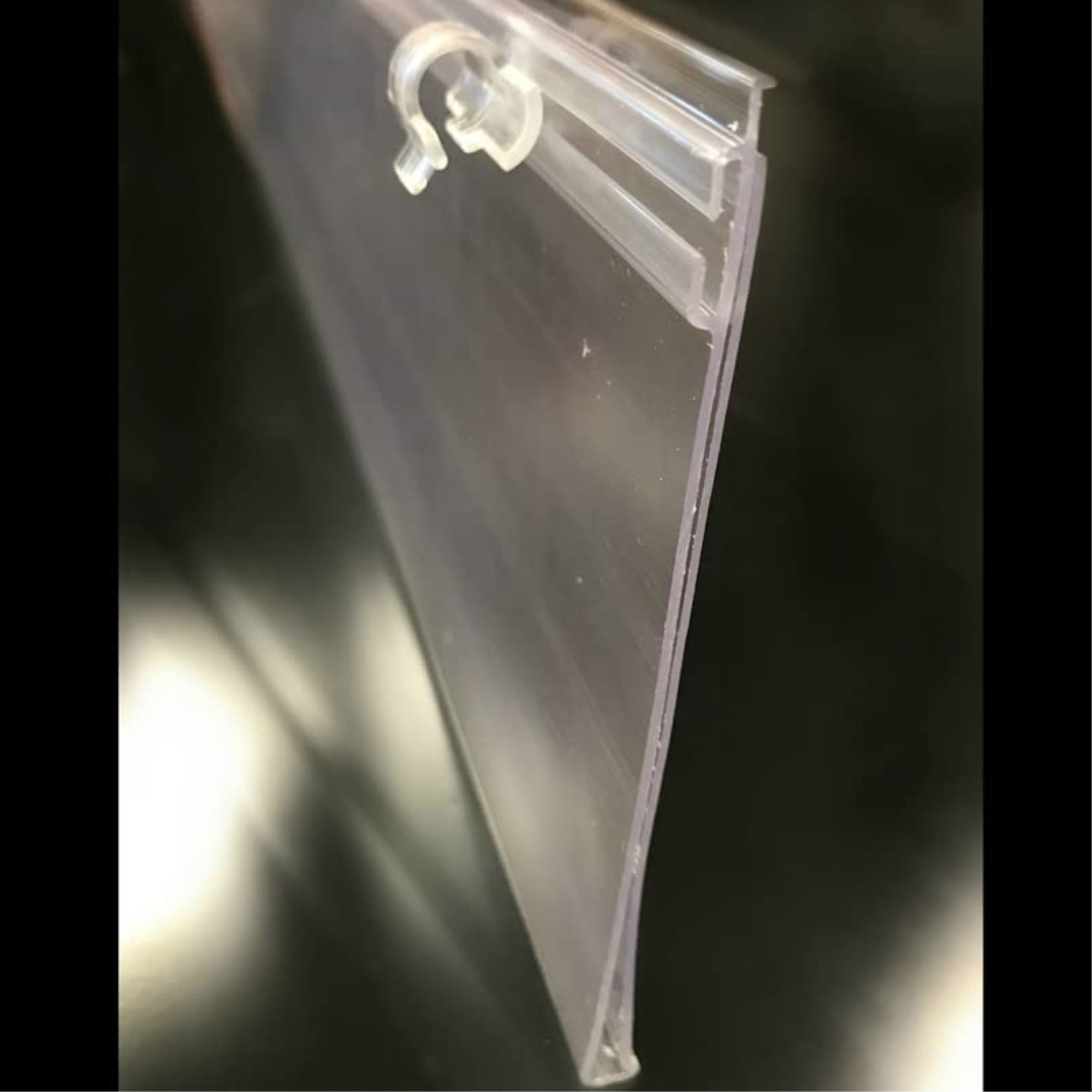 9700832 Large Pop Ticket Holder Kinter 4.75 In. H X 0.67 In. W X 23.625 In. L Clear Utility/Parts Pop Ticket Holder Plastic (Pac