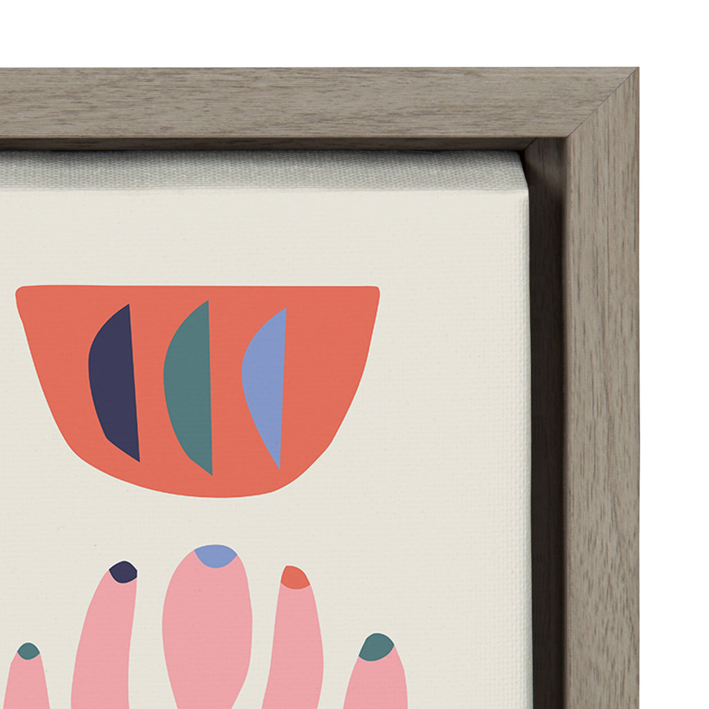 Sylvie Mid Century Succulents Framed Canvas by Rachel Lee of My Dream Wall