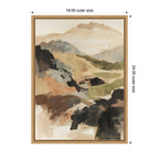 Sylvie Tonal Mountains II Framed Canvas by Amy Lighthall