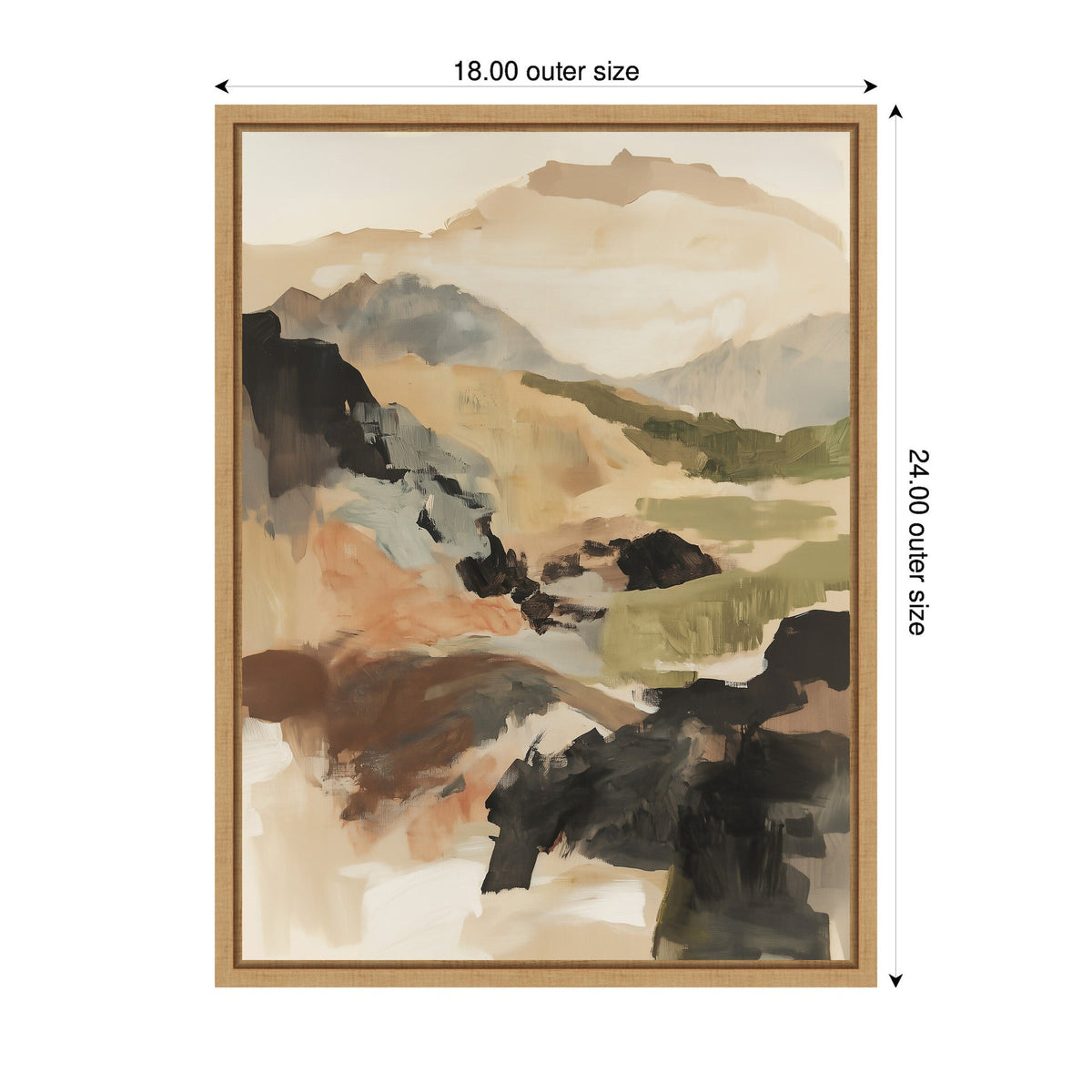 Sylvie Tonal Mountains II Framed Canvas by Amy Lighthall