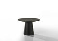 Grantham Black 22'W Round End Table With Pedestal Base
