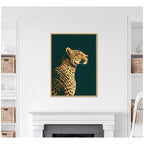 Emerald Gilded Cheetah by The Creative Bunch Studio Framed Canvas Wall Art Print