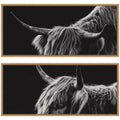 Natural Scottish Highland Panel 2 Piece Framed Canvas Wall Art Set by Crystal Lynn Collins