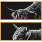 Natural Scottish Highland Panel 2 Piece Framed Canvas Wall Art Set by Crystal Lynn Collins