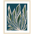 Framed Art Blue Flora 2 by Alicia Bock