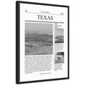 Texas Article by Megan Ryan Framed Canvas Wall Art Print