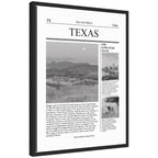Texas Article by Megan Ryan Framed Canvas Wall Art Print