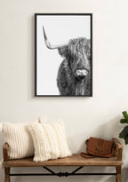 Sylvie Highland Cow Framed Canvas by Amy Peterson Art Studio