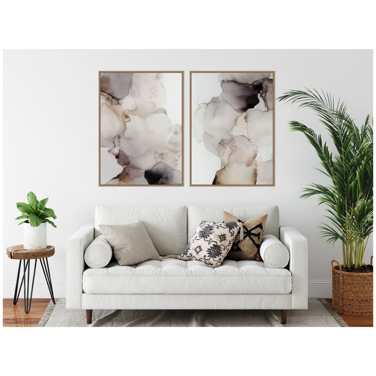 Smoke No. 1 & No. 2 2 Piece Framed Canvas Wall Art Set by Amy Lighthall