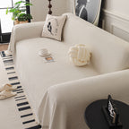 Textured Woven Modern Sofa Cover, Natural Blend Decorative Couch Throw Blanket