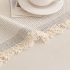 Textured Woven Modern Sofa Cover, Natural Blend Decorative Couch Throw Blanket
