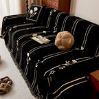 Chenille Jacquard Sofa Throw Cover with Tassel Soft Thick Couch Protector Blanket