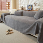 Textured Throw Blanket with 3D Dobby Weave, Minimalist Furniture Protector for Couch