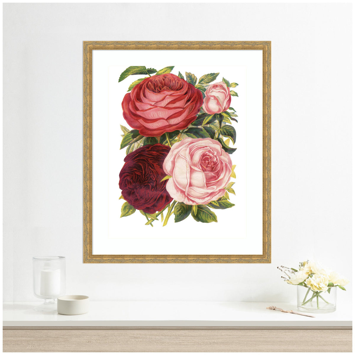 Framed Art Victorian Flowers by The Creative Bunch Studio