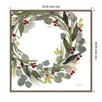 Sylvie Framed Canvas Loose Christmas Wreath by Patricia Shaw
