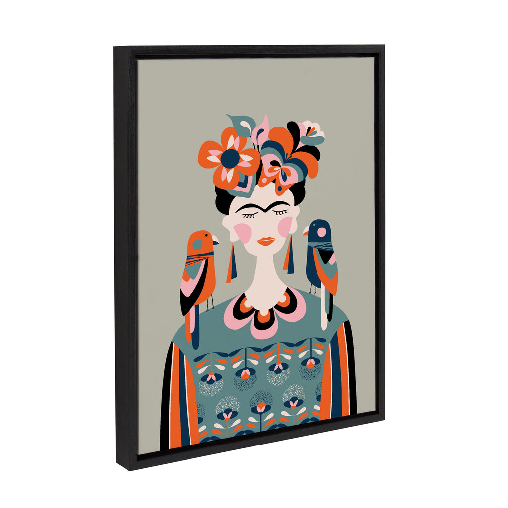 Sylvie MCM Frida Kahlo Framed Canvas by Rachel Lee of My Dream Wall