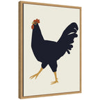 Sylvie Farm Rooster Framed Canvas by Hannah Beisang