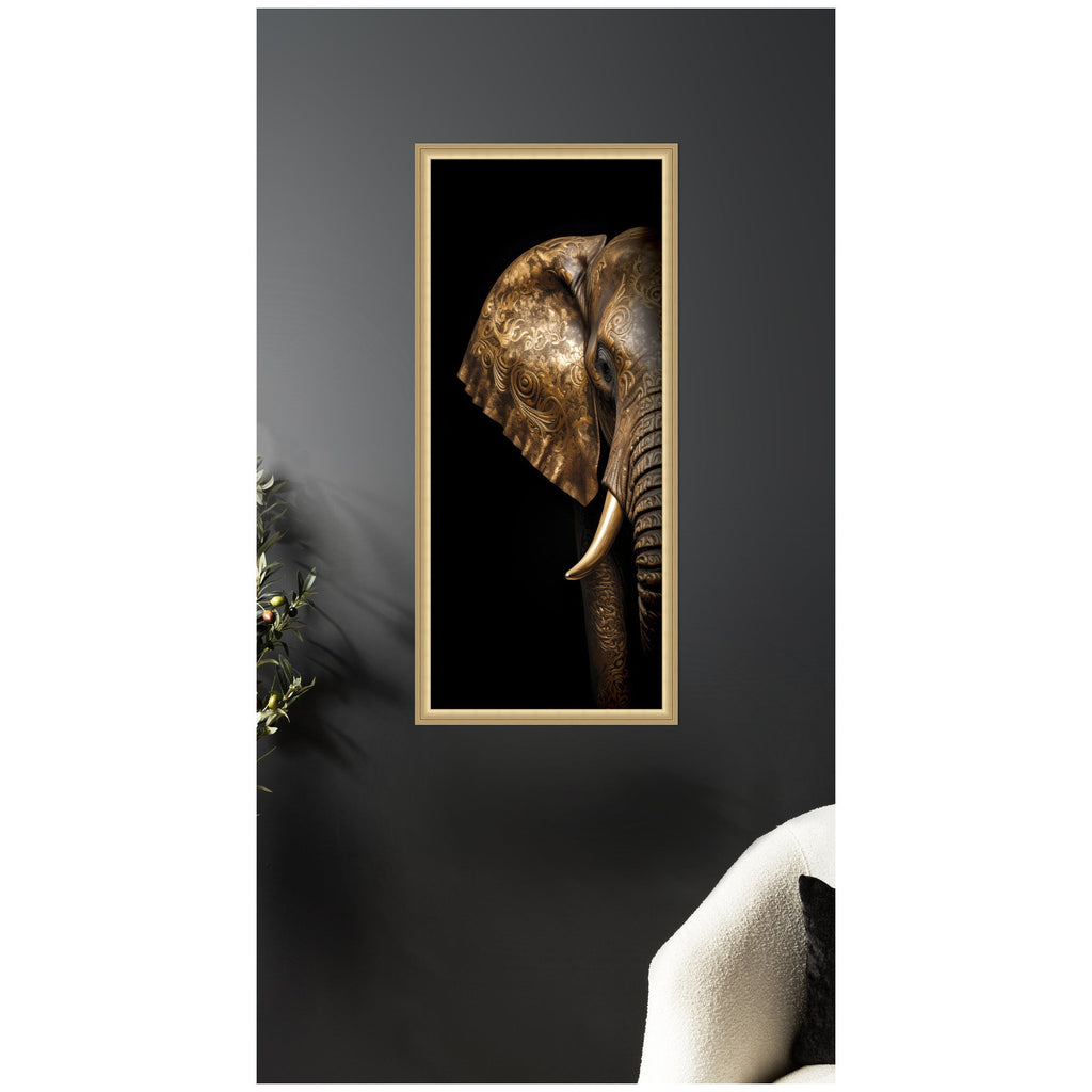 Midnight Mandala Zen Peaceful Elephant by The Creative Bunch Studio Framed Wall Art Print