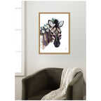 Zebra by Madeline Jeppesen Framed Canvas Wall Art Print
